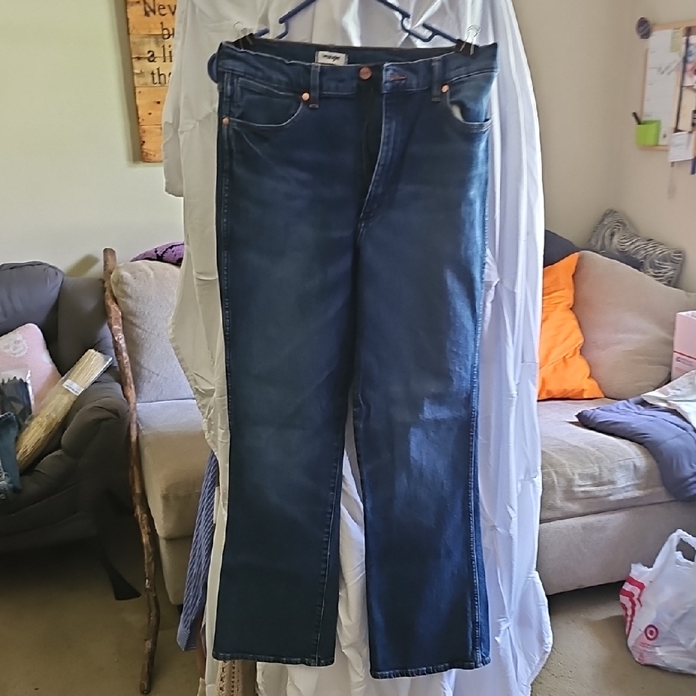 Wrangler Dark Blue Straight Leg Jeans